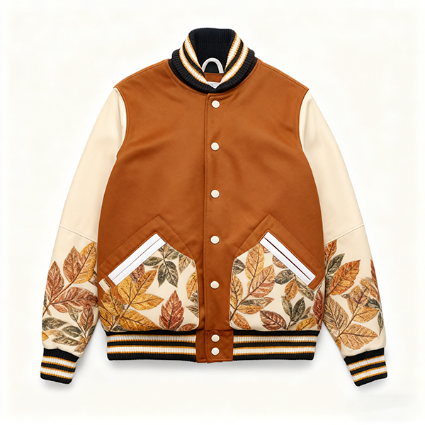 Best Quality Custom Satin Bomber - Loose Casual Men's Vintage Letterman Retro Fashion Jacket